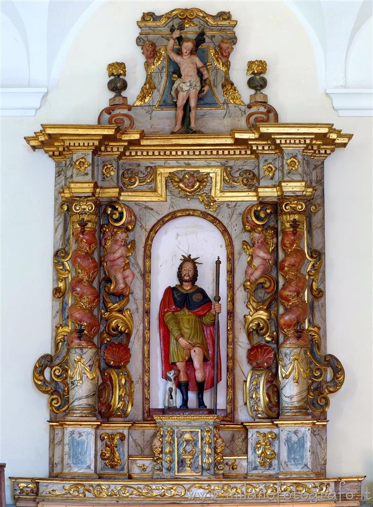 Netro (Biella, Italy) - Retable of the altar of the Oratory of San Rocco